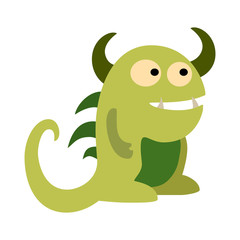 Cartoon monsters set. Colorful toy cute monster. Vector EPS 10