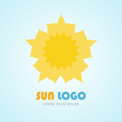 Sun icon set, vector illustration