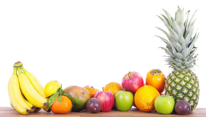 Sortiment verschiedener Obstsorten 