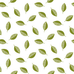 Obraz na płótnie Canvas seamless leaf pattern and background vector illustration