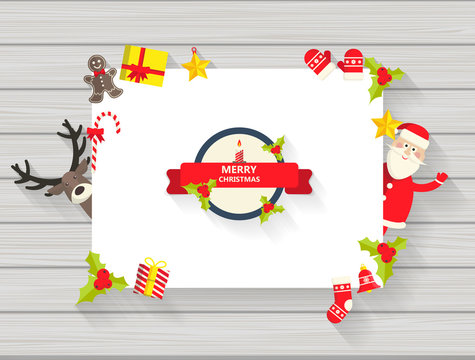 Christmas Flat Style Design, with Space for your text.

