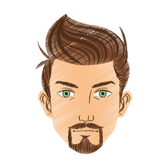 Man cartoon icon. Male avatar person people and human theme. Isolated design. Vector illustration