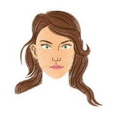 Woman cartoon icon. Girl female avatar person people and human theme. Isolated design. Vector illustration