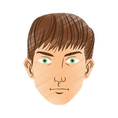 Man cartoon icon. Male avatar person people and human theme. Isolated design. Vector illustration