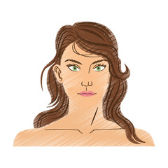 Woman cartoon icon. Girl female avatar person people and human theme. Isolated design. Vector illustration