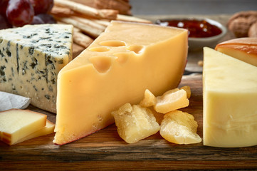 Fototapeta na wymiar various types of cheese
