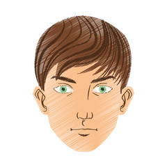 Man cartoon icon. Male avatar person people and human theme. Isolated design. Vector illustration