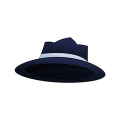Hat icon. Cloth costume accessory wear and decoration theme. Isolated design. Vector illustration