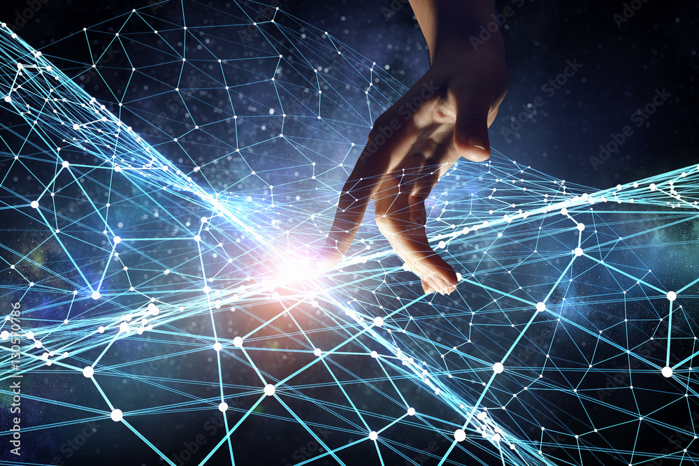 Poster creating technologies for connection . mixed media