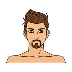 Man cartoon icon. Male avatar person people and human theme. Isolated design. Vector illustration