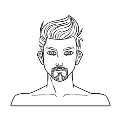 Man cartoon icon. Male avatar person people and human theme. Isolated design. Vector illustration