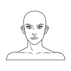 Woman face cartoon icon. Girl female avatar person people and human theme. Isolated design. Vector illustration