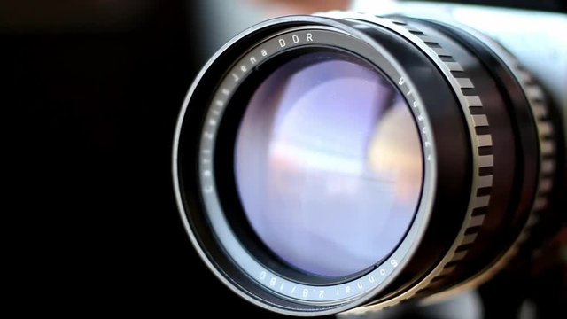Camera Lens Zoom And Aperture Rings Rotating and Panning