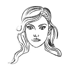 Woman cartoon icon. Girl female avatar person people and human theme. Isolated design. Vector illustration