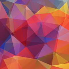 Obraz premium Background made of triangles. Square composition with geometric shapes. Eps 10 Red, blue, yellow, orange colors.