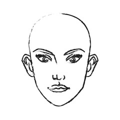 Woman face cartoon icon. Girl female avatar person people and human theme. Isolated design. Vector illustration