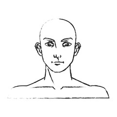 Man face cartoon icon. Male avatar person people and human theme. Isolated design. Vector illustration