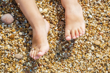 Little feet on the beach