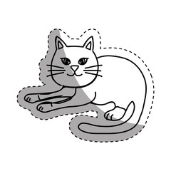 Cute cat cartoon icon vector illustration graphic design