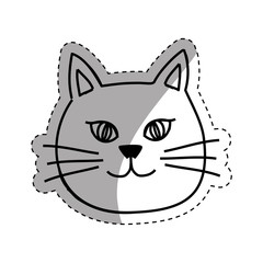 Cute cat cartoon icon vector illustration graphic design