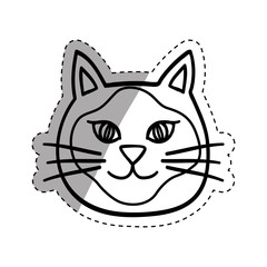 Cute cat cartoon icon vector illustration graphic design