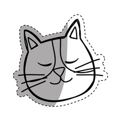 Cute cat cartoon icon vector illustration graphic design