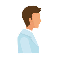 Man cartoon icon. Male avatar person people and human theme. Isolated design. Vector illustration