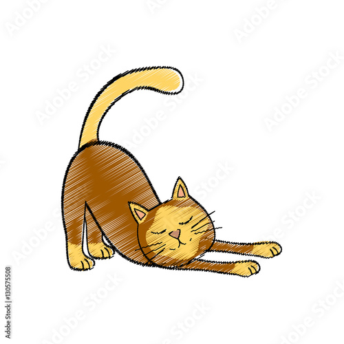 "Cute cat cartoon icon vector illustration graphic design" Stockfotos