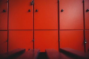 Bench in locker room