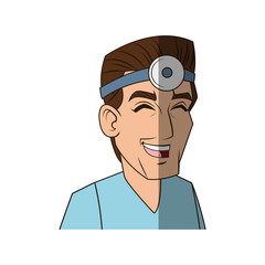 Doctor cartoon icon. Medical health care hospital and emergency theme. Isolated design. Vector illustration