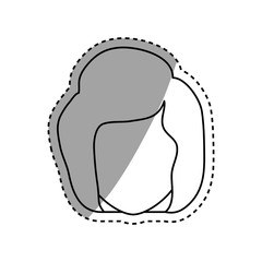 Woman faceless profile icon vector illustration graphic design