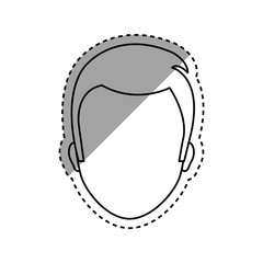 Man head faceless icon vector illustration graphic design