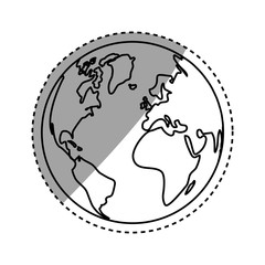 World earth map icon vector illustration graphic design