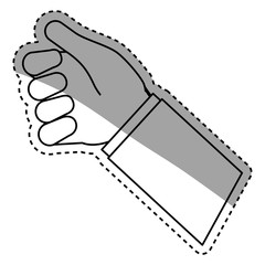 Fototapeta na wymiar Human hand hold something icon vector illustration graphic design