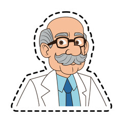Doctor cartoon icon. Medical health care hospital and emergency theme. Isolated design. Vector illustration