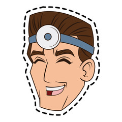 Doctor cartoon icon. Medical health care hospital and emergency theme. Isolated design. Vector illustration