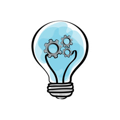 Bulb light draw icon vector illustration graphic design