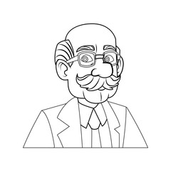 Doctor cartoon icon. Medical health care hospital and emergency theme. Isolated design. Vector illustration