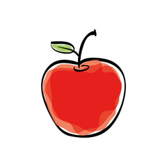 Juicy apple fruit icon vector illustration graphic design