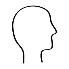 Human head silhouette icon vector illustration graphic design