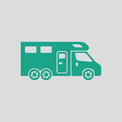 Camping family caravan  icon