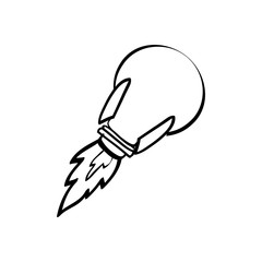 Bulb light draw icon vector illustration graphic design