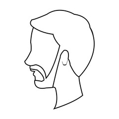 Man cartoon icon. Male avatar person people and human theme. Isolated design. Vector illustration