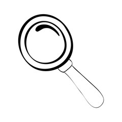 Magnifying glass draw icon vector illustration graphic design