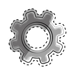 Isolated gear draw icon vector illustration graphic design