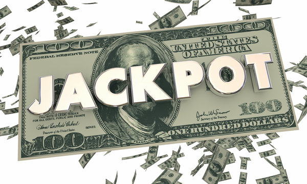 Jackpot Money Winnings Cash Earnings 3d Illustration