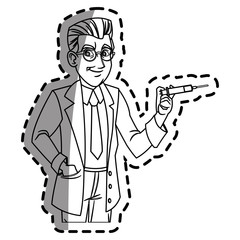 Doctor cartoon icon. Medical health care hospital and emergency theme. Isolated design. Vector illustration