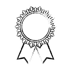 isolated ribbon award icon vector illustration graphic design