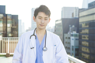 Young and handsome male doctor