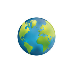 World earth map icon vector illustration graphic design